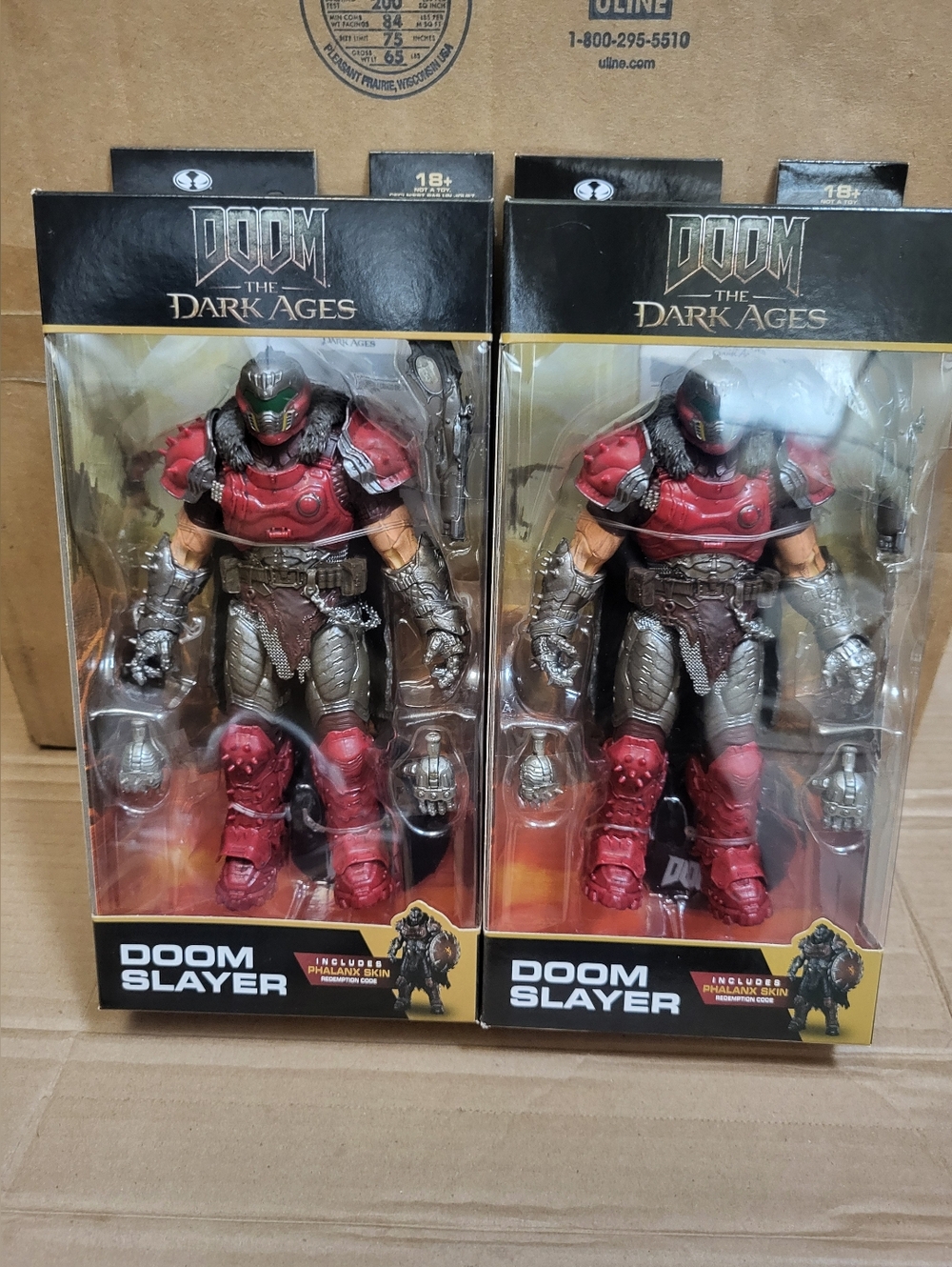 Mcfarlane Toys DOOM The Dark Ages Doom Slayer/Phalanx Skin 7" Figure Lot Of 2